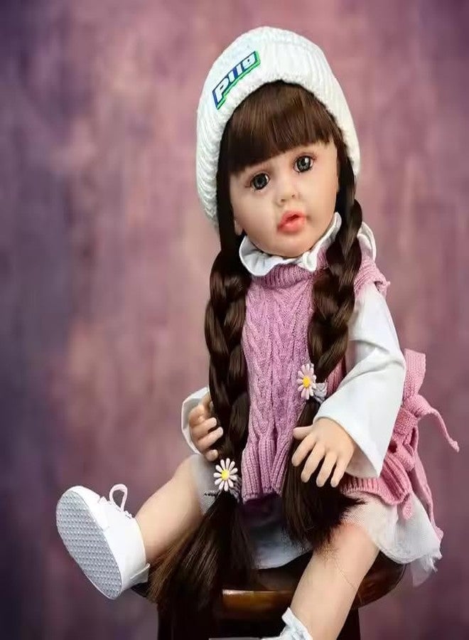 TOYDXXA Lifelike Reborn Baby Doll Girl - 22-inch Soft Body Realistic Newborn Baby Dolls Silicone Full Body Real Life Baby Dolls,Ages 3+ Year Old Girls (Multicolor) - Image 2